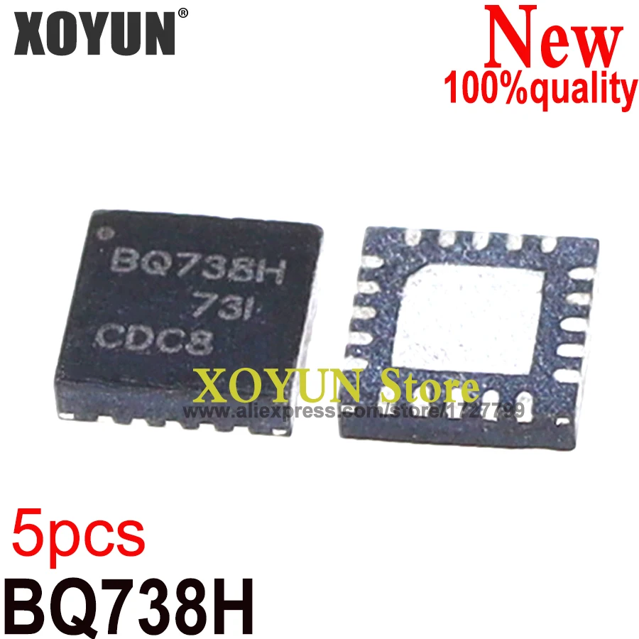 (5 piezas) 100% nuevo conjunto de chips BQ24738HRGRT BQ24738H BQ738H QFN-20