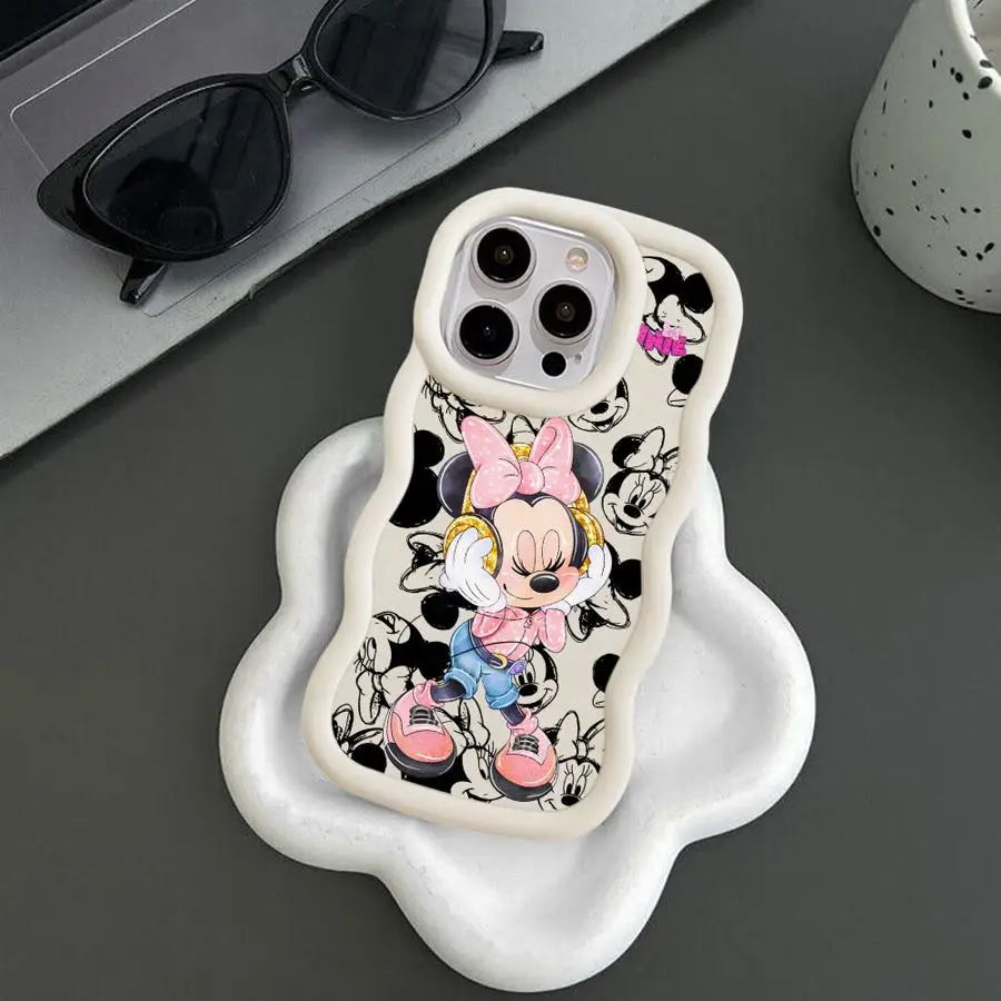 Funda de Minnie de dibujos animados de Disney para iPhone 13, 14, 8, XR, 11, 15 Plus, 16 Pro Max 17 Air 12, funda suave para teléfono - imagen 5
