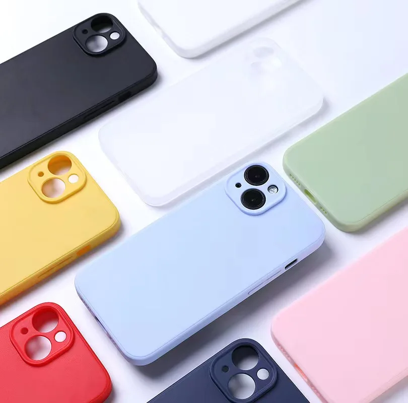 Funda mate de lujo para iphone 13 mini, funda trasera de silicona suave líquida de TPU para iphone 13 Pro Max