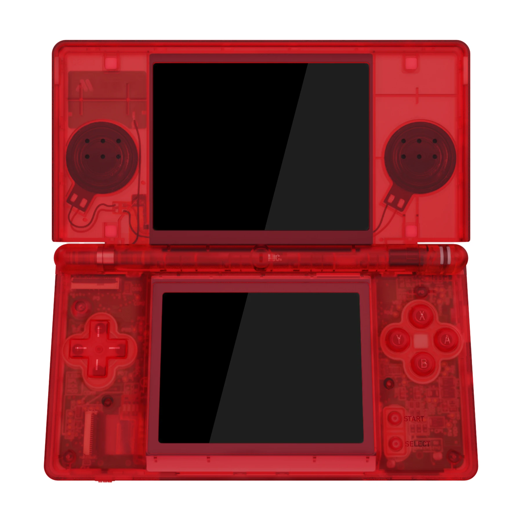 Carcasa completa de repuesto eXtremeRate para Nintendo DS Lite para NDSL - Rojo transparente - imagen 4