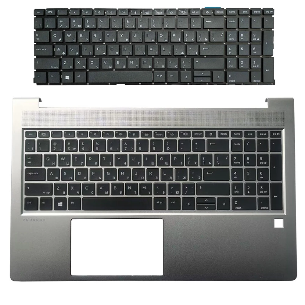 Teclado ruso para HP Probook 455 G8 450 G8, con reposamanos, funda superior, nuevo