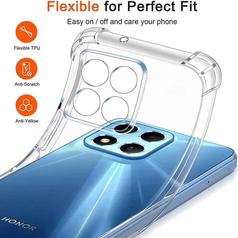 Funda blanda de silicona a prueba de golpes para Huawei Honor X9a X8a X7a X9 X8 X7 X40 X30 X10 9X 70 60 50 20 Pro Lite cubierta transparente ultrafina - imagen 4