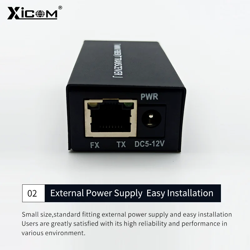 1 par 10/100M Mini interruptor fibra Ethernet convertidor de medios fibra óptica 20KM A/B SC monomodo transceptor óptico de fibra única - imagen 3