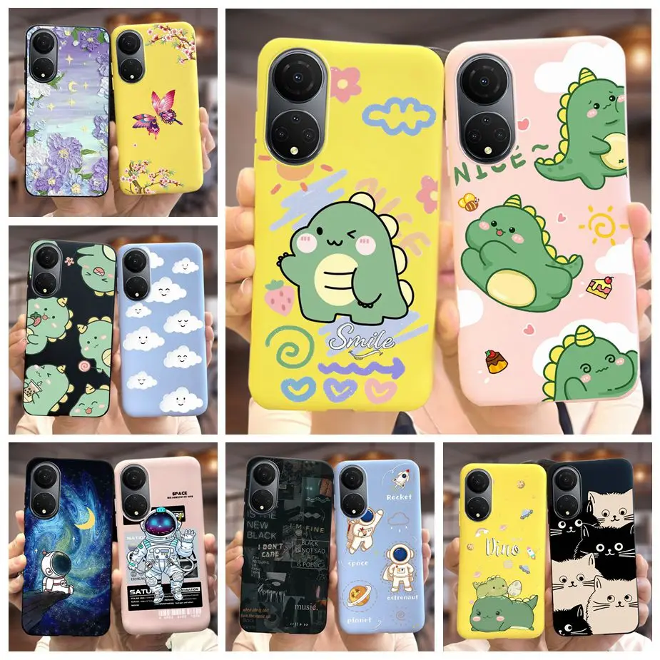 Funda de silicona suave con dibujos de dinosaurios para Honor, carcasa bonita para teléfono, X7, X7a, X7b