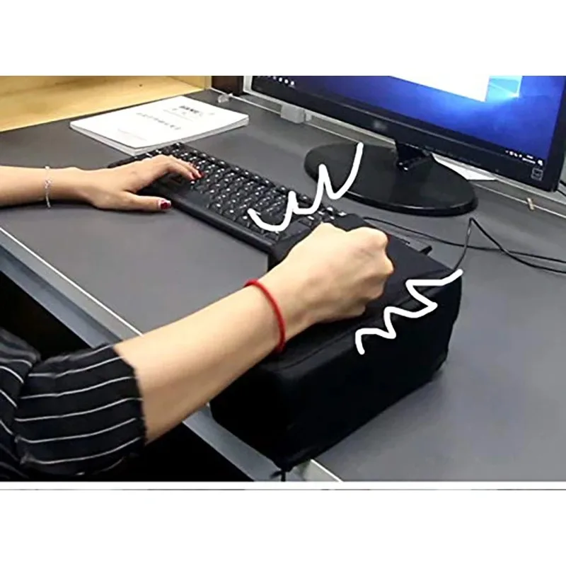 Botón de descompresión para ordenador, almohada de escritorio para programador, con tecla grande USB Enter, antiestrés, cualquier almohada de ventilación - imagen 5