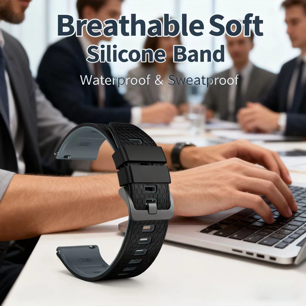 Correa de silicona de liberación rápida de 22mm para Xiaomi Watch S4 Sport S3 S2 S1 pulsera activa para Mi Watch 2 Pro/Color 1-2 - imagen 3