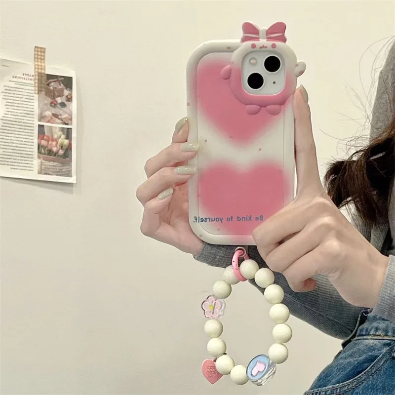 Funda de teléfono Ins rosa para iPhone 14promax Apple 13/1211 - imagen 3