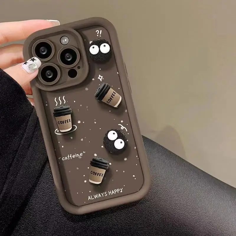 Coque de téléphone anti-chute de dessin animé 3D, étui de téléphone porte-bonheur pour Samsung S20, S21, S22, S23 FE, étui arrière de cadeau mignon pour Galaxy S22, S23 Plus Ultra - imagen 5