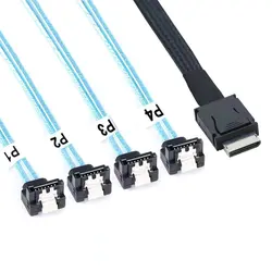 Adaptador OCuLink SFF-8611 4i a SATA 7P Angulado 90°