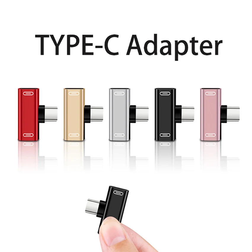 1 Uds. Adaptador de carga de Audio para auriculares hembra de USB-C Dual tipo C convertidor divisor para Xiaomi para Huawei Power Audio Converte - imagen 3