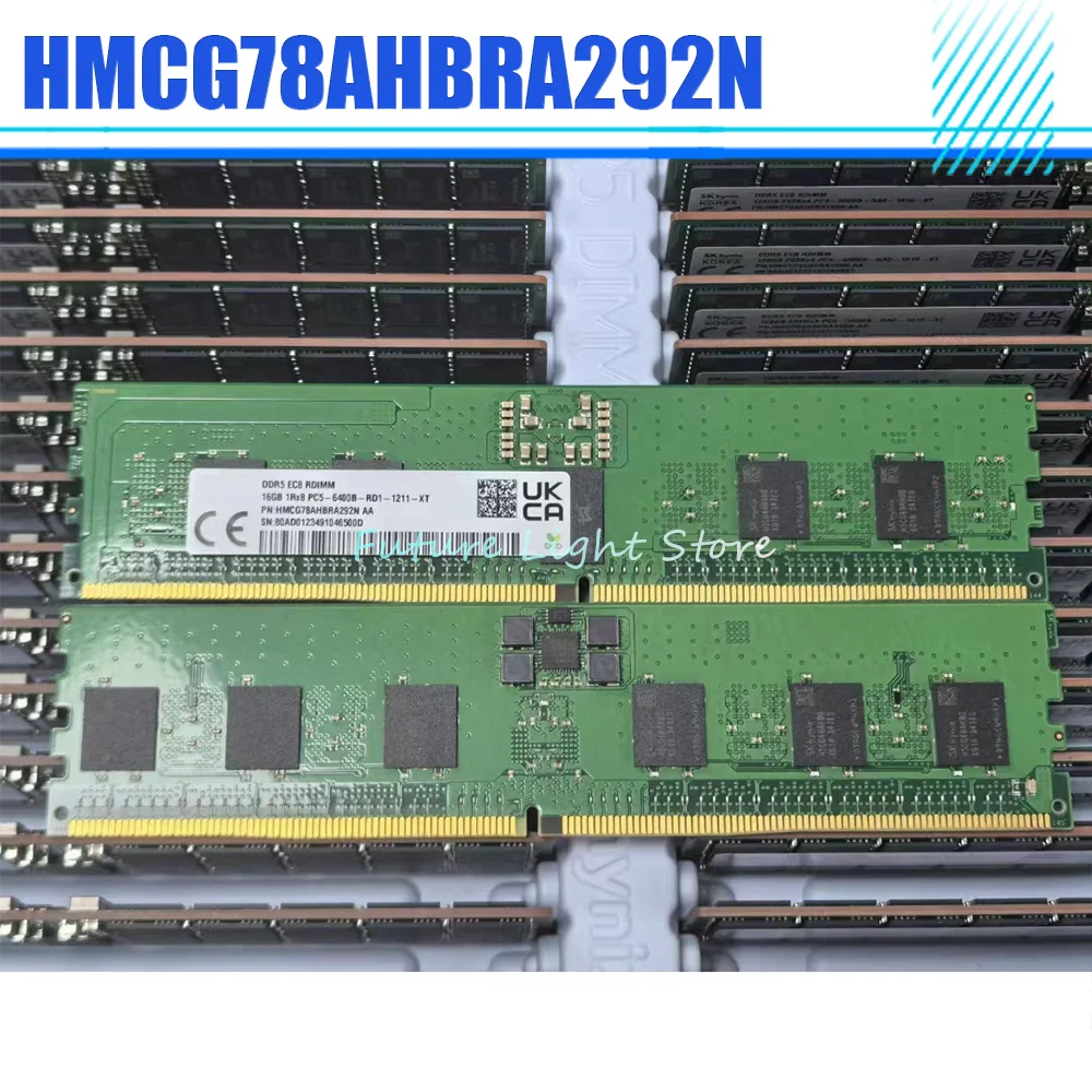 1 Uds. Para SK Hynix RAM 16GB 16G 1RX8 DDR5 PC5-6400B DDR5 6400 ECC RDIMM HMCG78AHBRA292N memoria de servidor - imagen 2