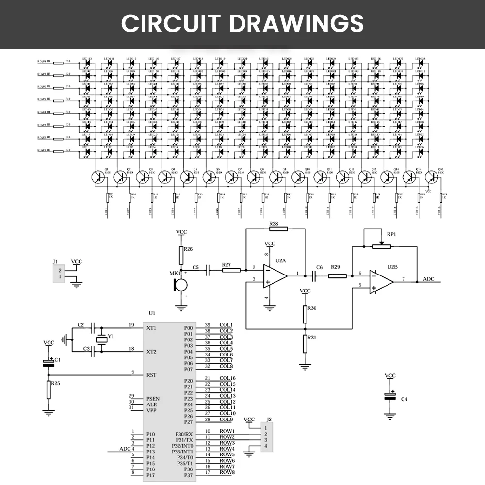 Kit de soldadura LED DIY, lámpara de melodía con Control de sonido, KIT electrónico de espectro, proyecto de fabricación, pantalla de lámpara de ritmo - imagen 5