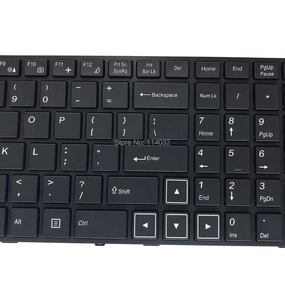 Teclado retroiluminado de EE. UU. para Clevo N150SD N150RD N150RF N150SC N151SD N170RD N170SD teclado de repuesto para ordenador portátil con retroiluminación en inglés - imagen 3