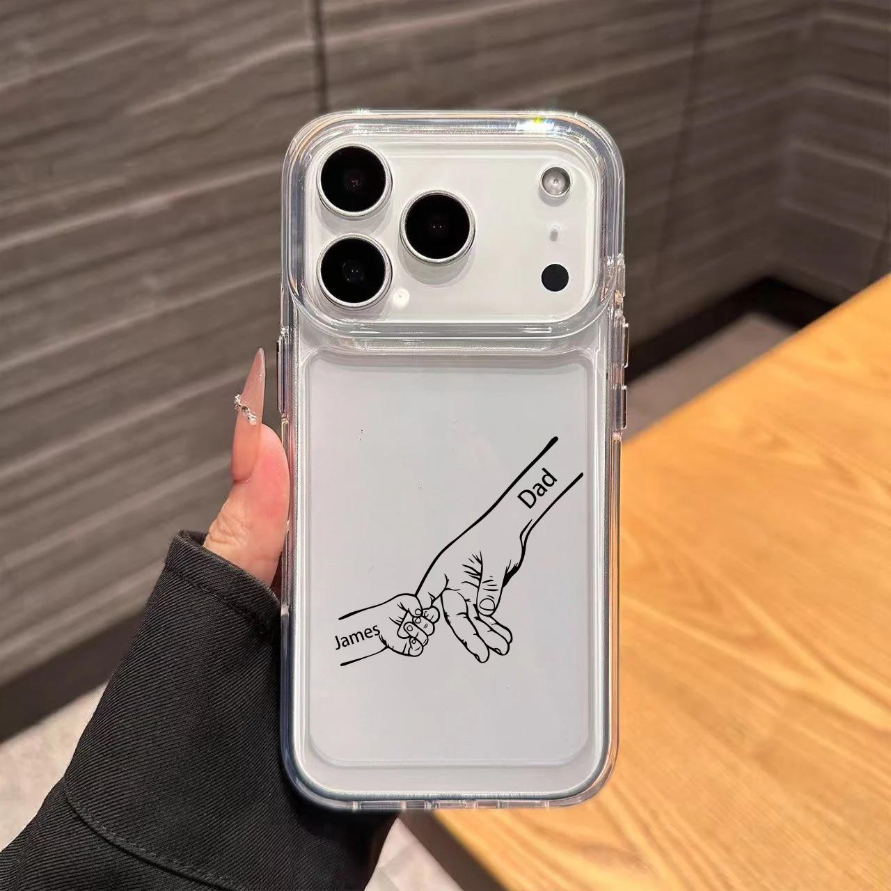 Funda de teléfono personalizada con nombre personalizado, Compatible con iPhone17 16 15 14 13 12 11Pro maxPlus, un regalo cálido para familias