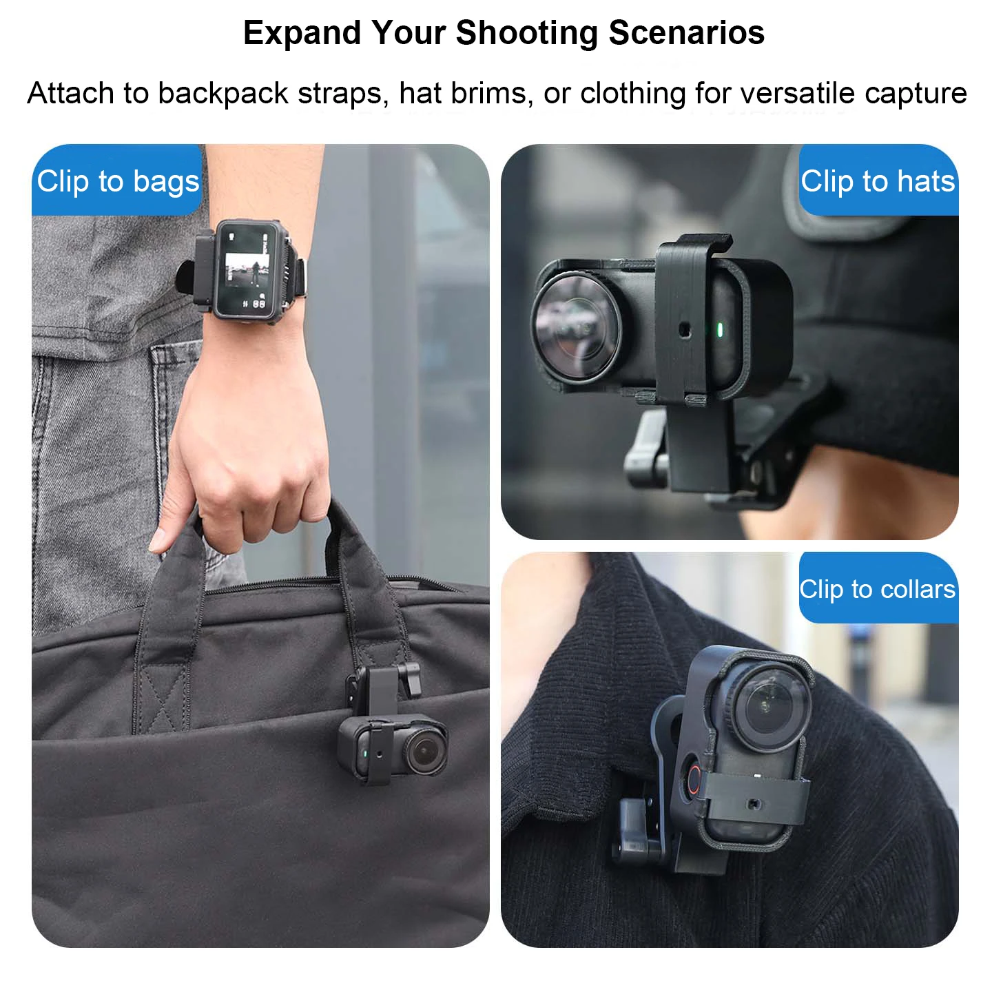 Para DJI Osmo Nano Thumb Cámara imagen multifuncional visión mochila correas Clip, pulsera accesorios de protección de expansión - imagen 4