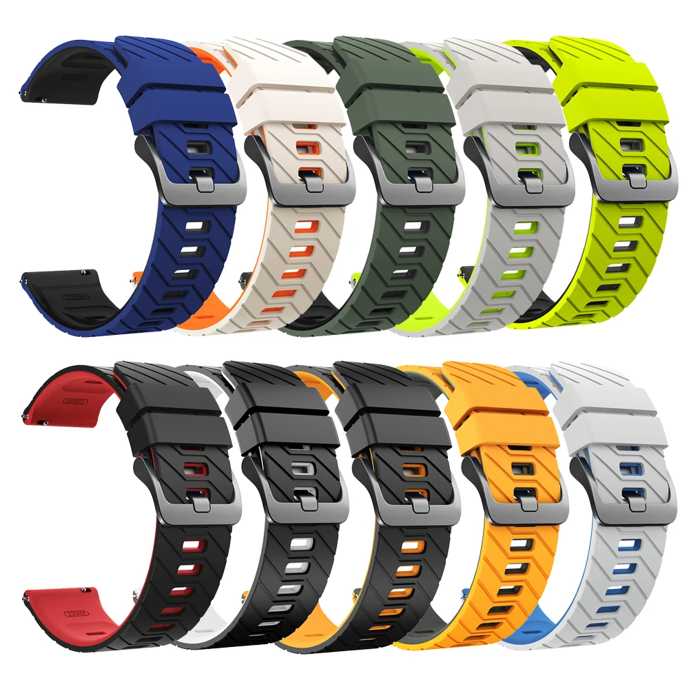 Correa de silicona para SUUNTO 9 PEAK PRO/DLC VERTICAL OCEAN RUN RACE S/2 Correa deportiva de 22mm para Polar Vantage M M2 M3 Correa suave - imagen 3