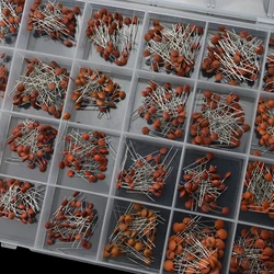 Kit de condensadores cerámicos, 300/960 Uds., 2pF-0.1uF, paquete de componentes electrónicos, condensadores, muestras surtidas, Kit Diy