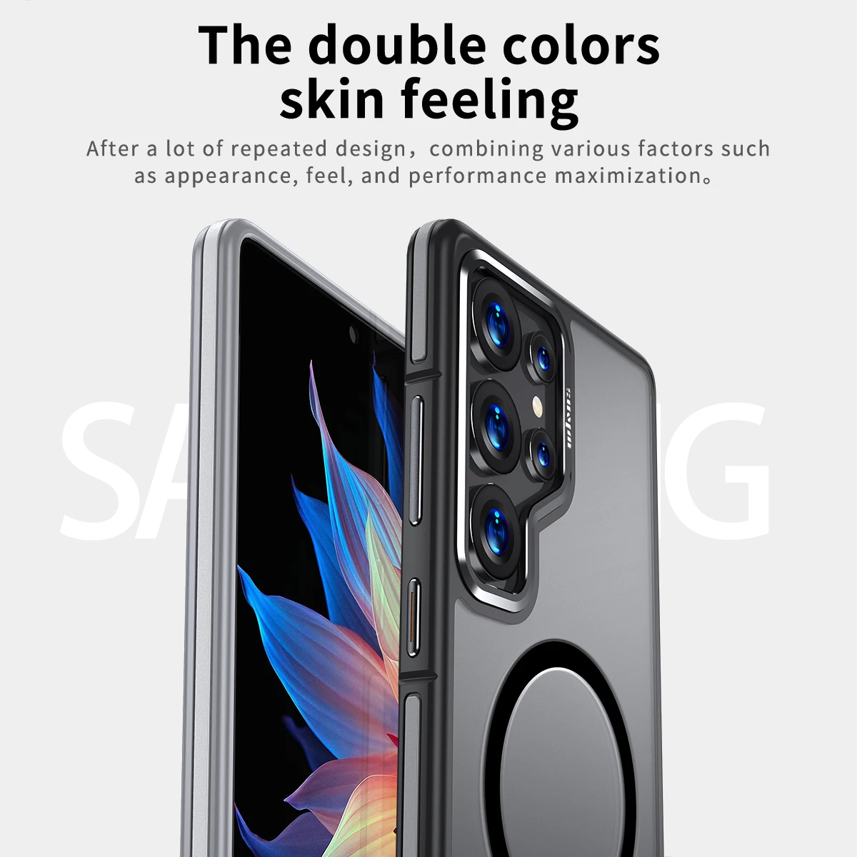 Funda oficial Original Splicing Skin Sensation Armor a prueba de golpes para Samsung Galaxy S25 S24 Ultra Magsafe híbrido teléfono contraportada - imagen 2
