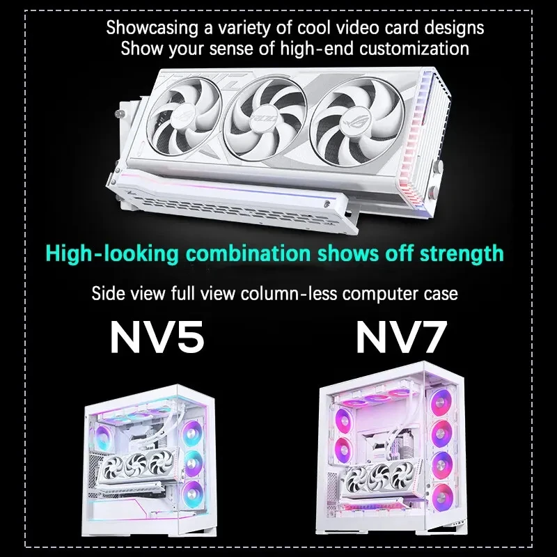 PHANTEKS-kit de soporte para tarjetas de vídeo GPUKT 4,0, soporte giratorio ARGB con cable adaptador de tarjeta gráfica PCIe 4,0, 220mm, compatible con 40 series GPU - imagen 5