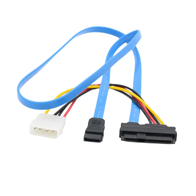 Cable de datos de disco duro SAS29 Pin SFF-8482 de 0,7 M Cable de conexión integrado de alimentación y datos de servidor SAS a SATA