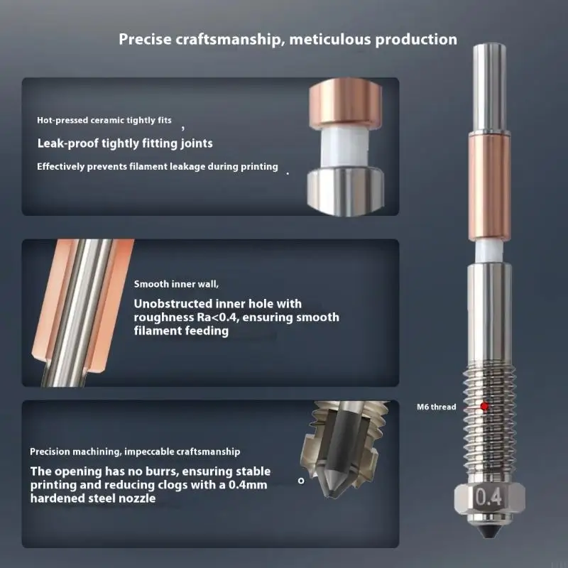 Boquilla aleación para impresora con diseño obstrucción y resistencia desgaste hasta 300 ℃ K1KF - imagen 4