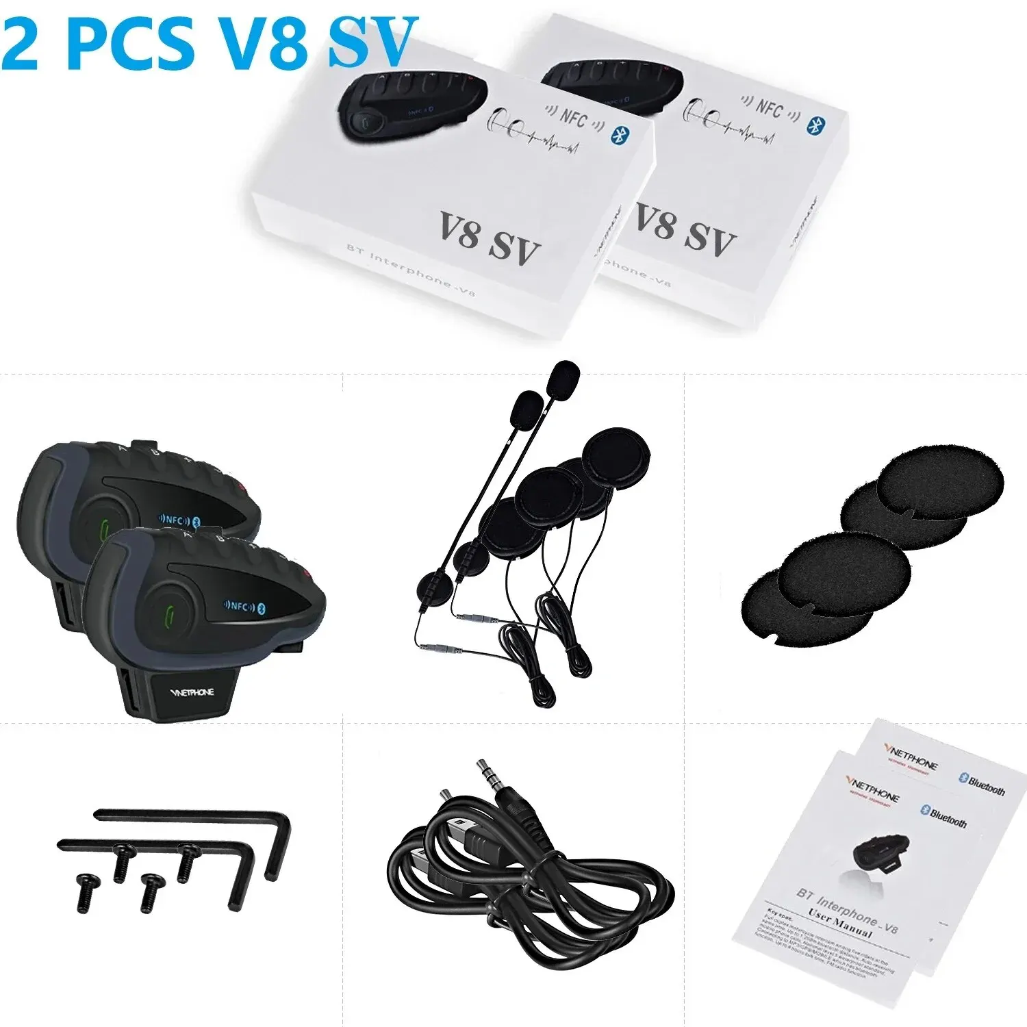 2 V V8 SV de 2, sin mando a distancia