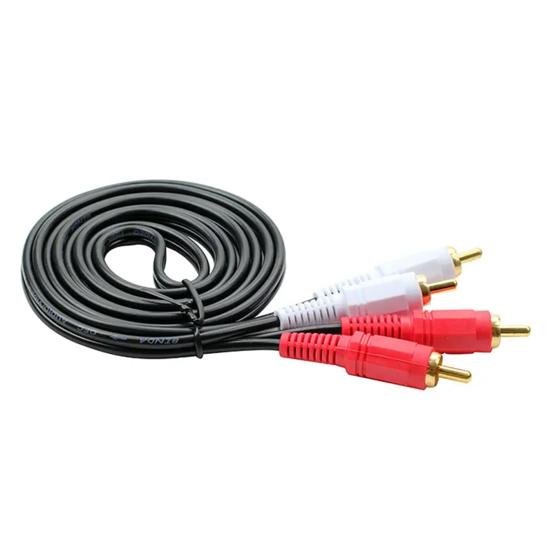 2RCA macho a 2 RCA macho Cable de Audio y vídeo Cable divisor de Audio RCA para DVD sonido TV box más fuerte 1,5 M - imagen 4