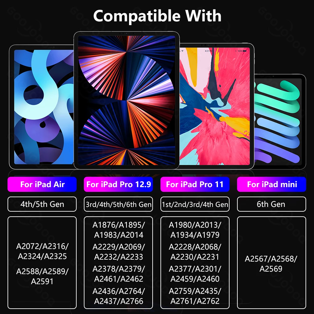 Lápiz Óptico con Rechazo de Palma, Lápiz de Inclinación, Carga Inalámbrica, Bolígrafo para Apple Pencil 2 1 iPad Air 4 5 Pro 11 12.9 Mini 6 - imagen 3