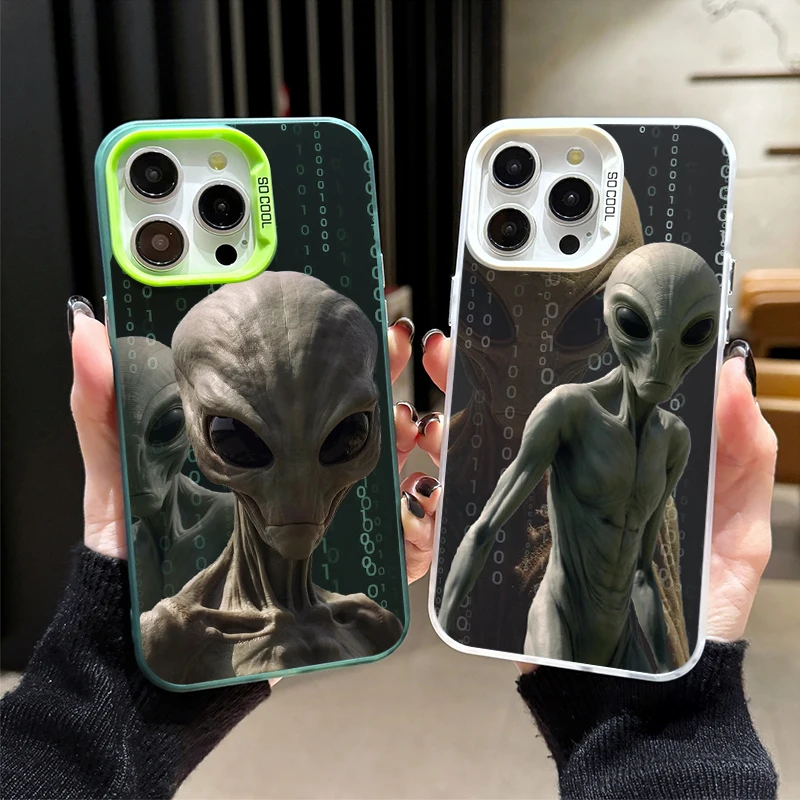 Funda de teléfono Alien con código de moda para Samsung Galaxy A23 A55 A15 A35 A25 A05 A05S 5G A34 A24 A14 A54 A53 A13 A33 A32 A52 A52S