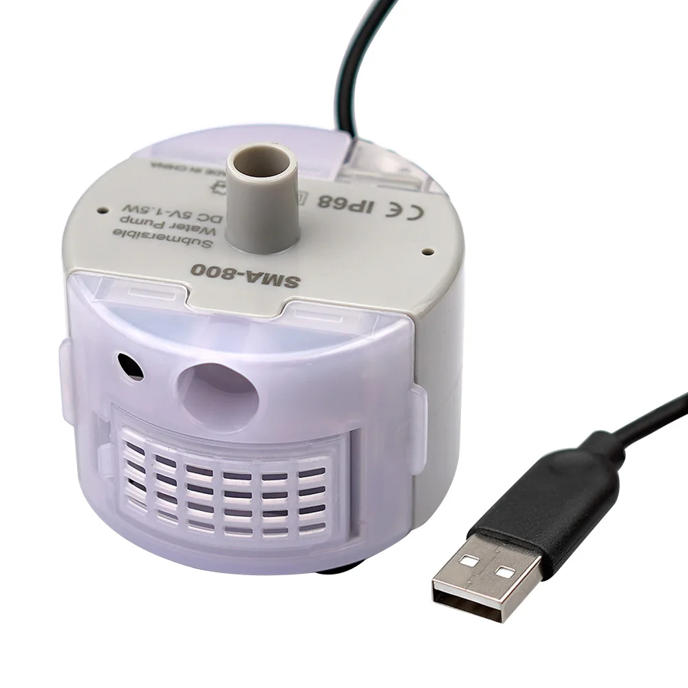 Bomba sumergible con Motor de fuente para mascotas, bebedero de agua para gatos, SMA-800, bomba de agua USB, accesorios de fuente para gatos, bomba de agua silenciosa DC 5V/1A - imagen 2