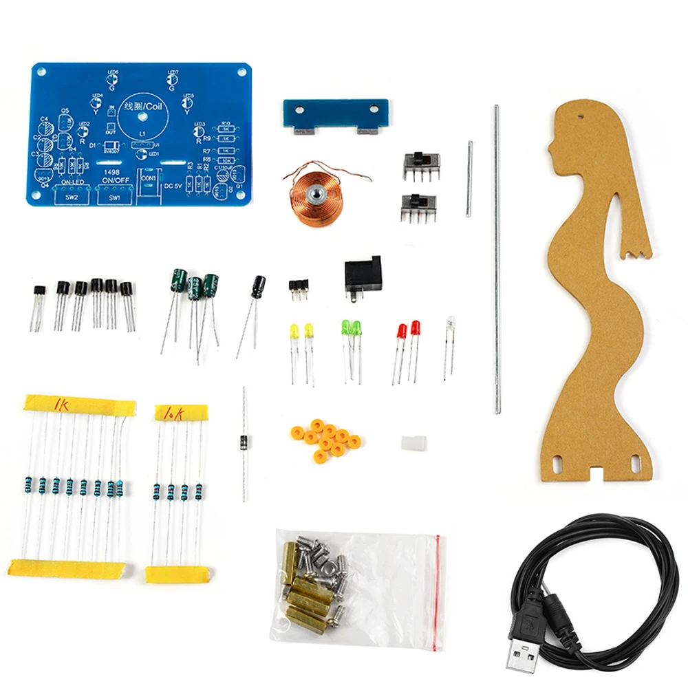 Kit de oscilación electrónica DIY, oscilación electromagnética, experimento de enseñanza y entrenamiento práctico, piezas de ejercicio de soldadura - imagen 3
