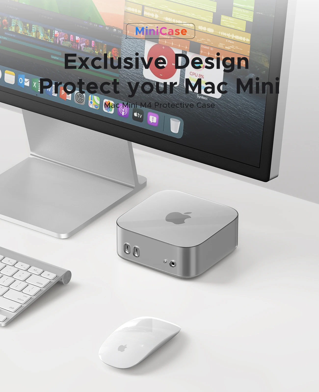 La funda ORICO Mini para Mac Mini M4/M4 Pro es una funda de silicona impermeable resistente al desgaste fácil de instalar - imagen 2
