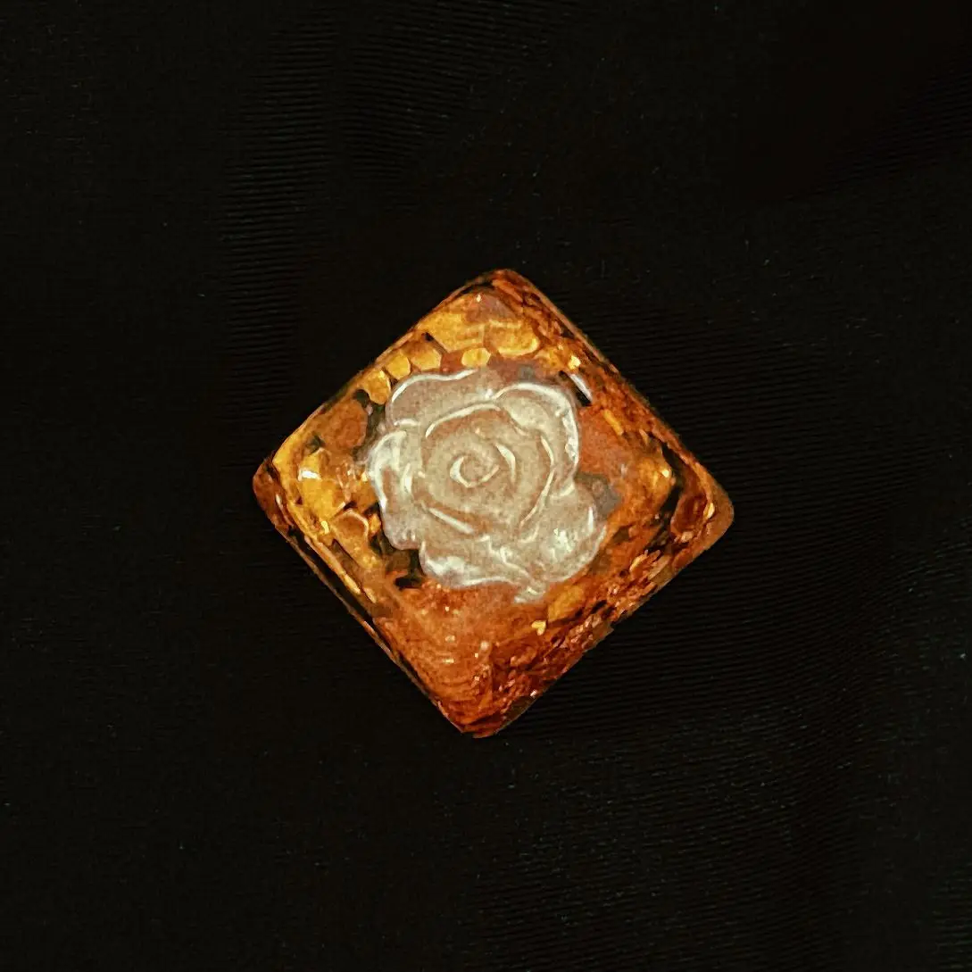 Tapa de tecla RGB retroiluminada DIY para teclado mecánico MX Switch, creatividad, el caballero y su guerra Santa, rosa, tapa de resina hecha a mano, 1 Uds. - imagen 4