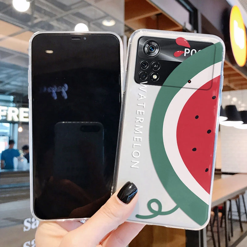 Para Poco X4 Pro 5G Funda de flores de silicona suave TPU Funda trasera de teléfono para Xiaomi PocoX4 Pro X4PRO Funda carcasa de parachoques transparente - imagen 3