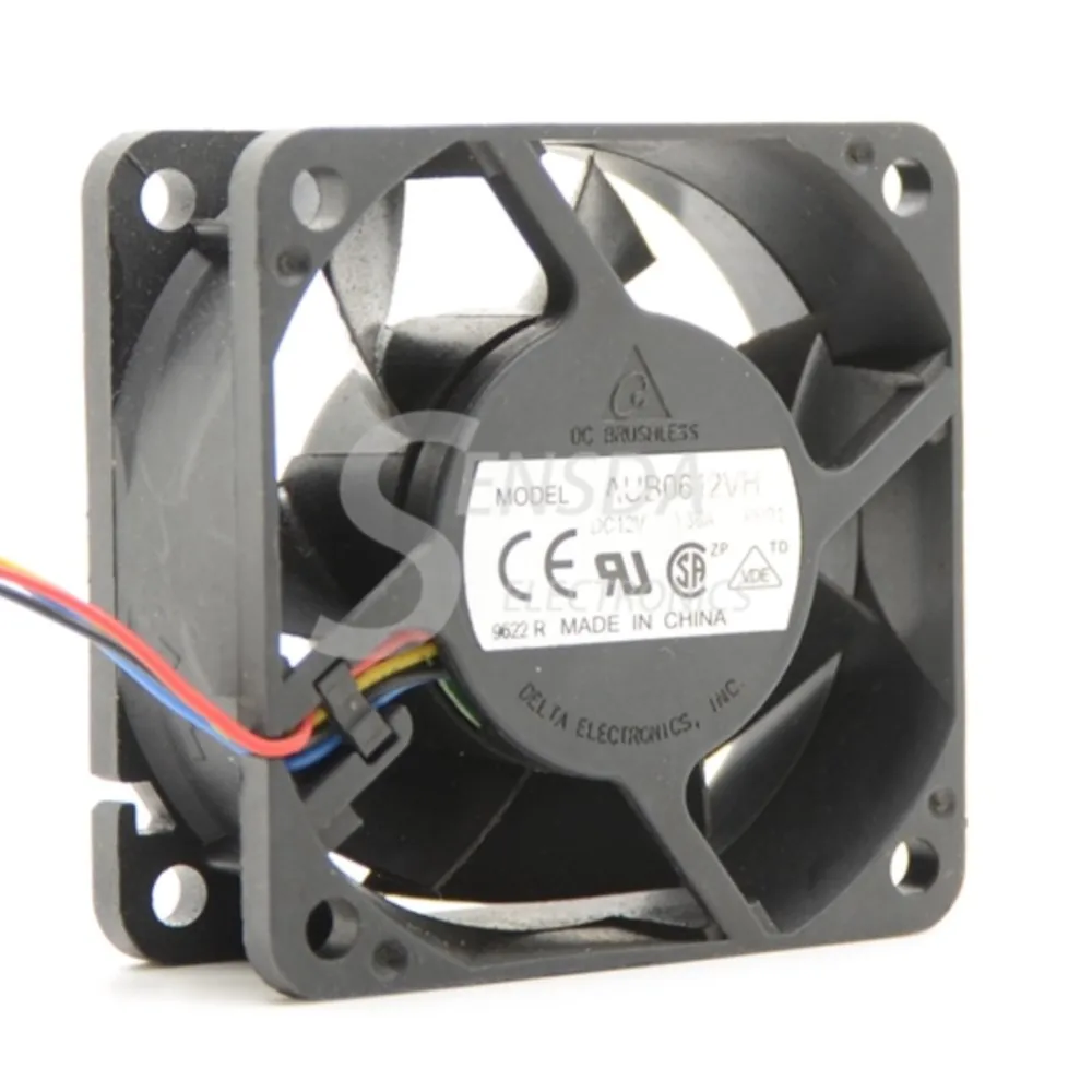 Ventilador de 60 mm para Delta AUB0612VH 60 mm 12 V 0.36A PWM Ventilador de enfriamiento de 4 cables con doble rodamiento de bolas de precisión, función de termostato - imagen 5