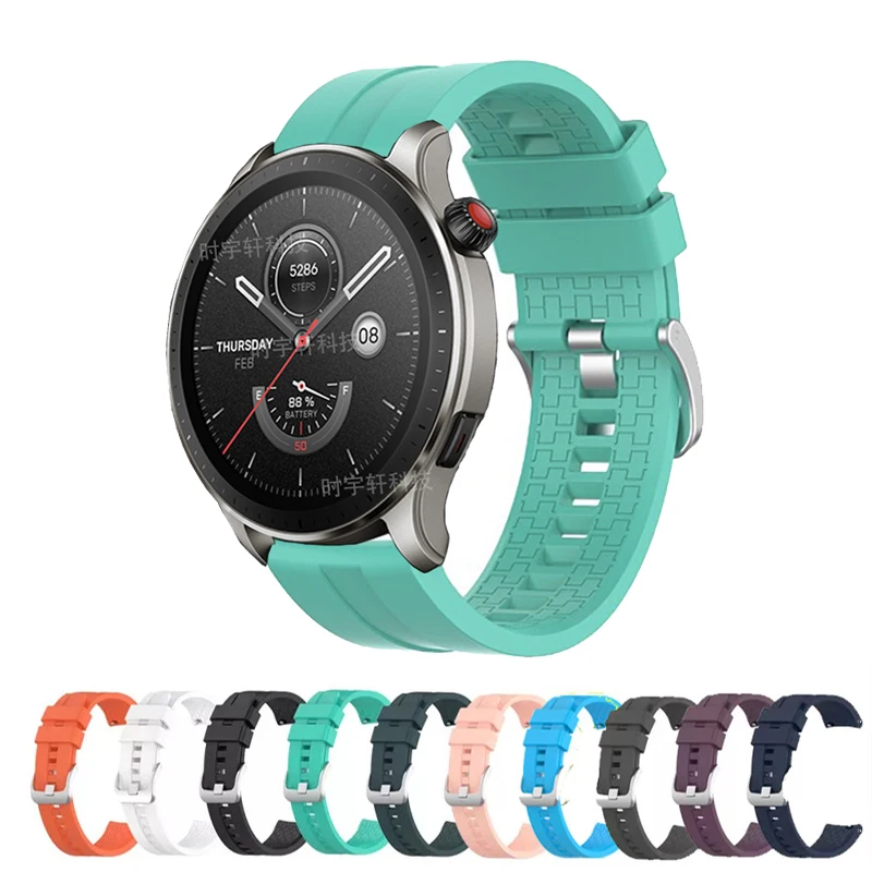 Correa de silicona de 22mm para Amazfit GTR 4, pulsera deportiva para Amazfit GTR 3 Pro/2 2E/Stratos 3 2S 2/Pace/Bip 5, Correas para reloj inteligente