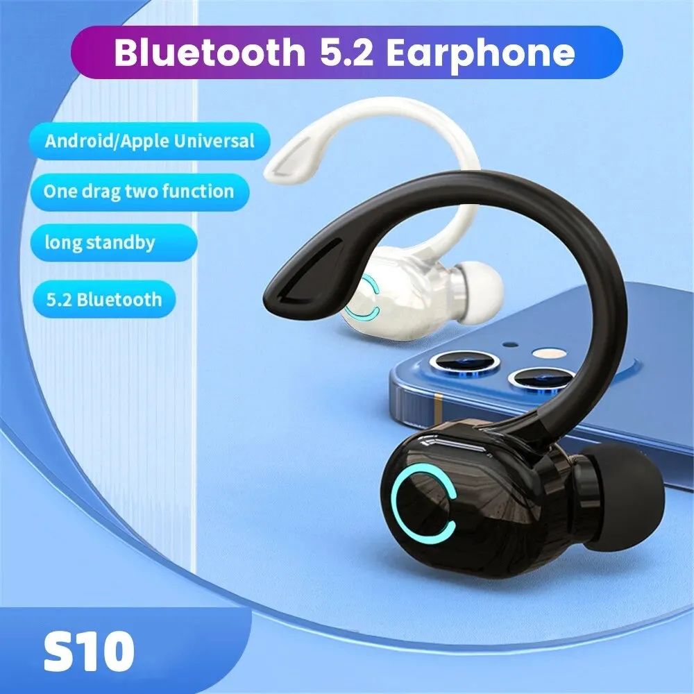 Auriculares inalámbricos Bluetooth 5,2, tapones para los oídos con un solo gancho, batería de larga duración, auriculares de negocios, auriculares para teléfono móvil - imagen 2