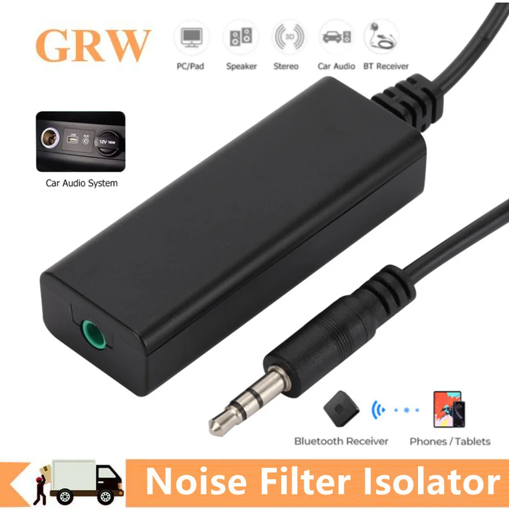 Filtro aislador bucle tierra 3,5 mm para audio coche - Antizumbido