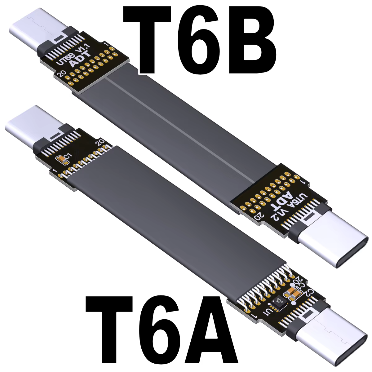 Cable USB 3.2 Tipo C Macho-Macho Flexible 90grados OTG Datos - imagen 5