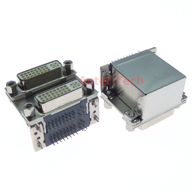 DVI24 + 5 A 24 + 5 BASE de doble capa DVI, pie recto/curvo, Conector de interfaz de pantalla de TV para PC - imagen 3