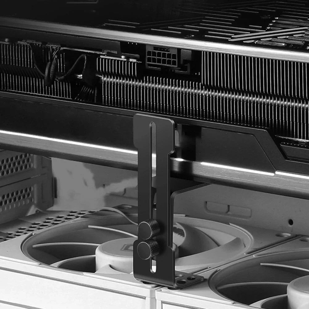 TEUCER VC-5 chasis 12cm posición del ventilador soporte de tarjeta gráfica 7-100mm soporte GPU ajustable deslizante soporte de tarjeta de vídeo para RTX 4090 - imagen 2