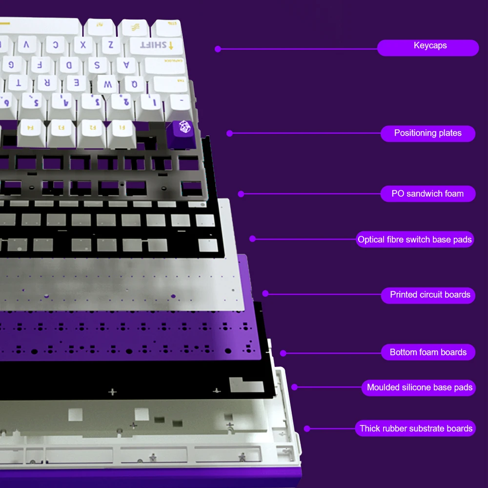 AULA HERO99-Teclado mecánico con cable, interruptor magnético, ritmo musical RGB, teclado de tasa de retorno de 8K, accesorio de ordenador para jugadores - imagen 2