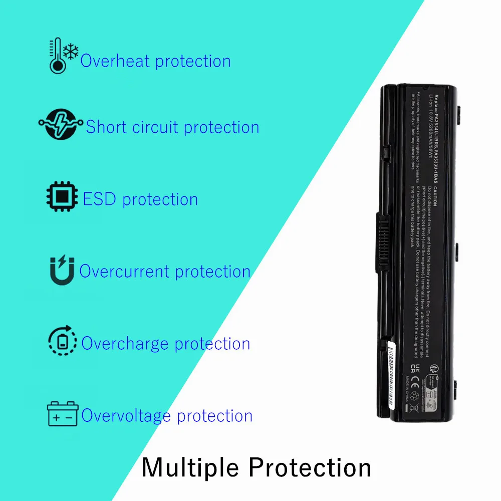 Batería del ordenador portátil para Toshiba Satellite L500 L550 M200 M206 M211 A205 A305 A355 A505D L203 L305 L450D L500D L550D M202 M207 M212 - imagen 5