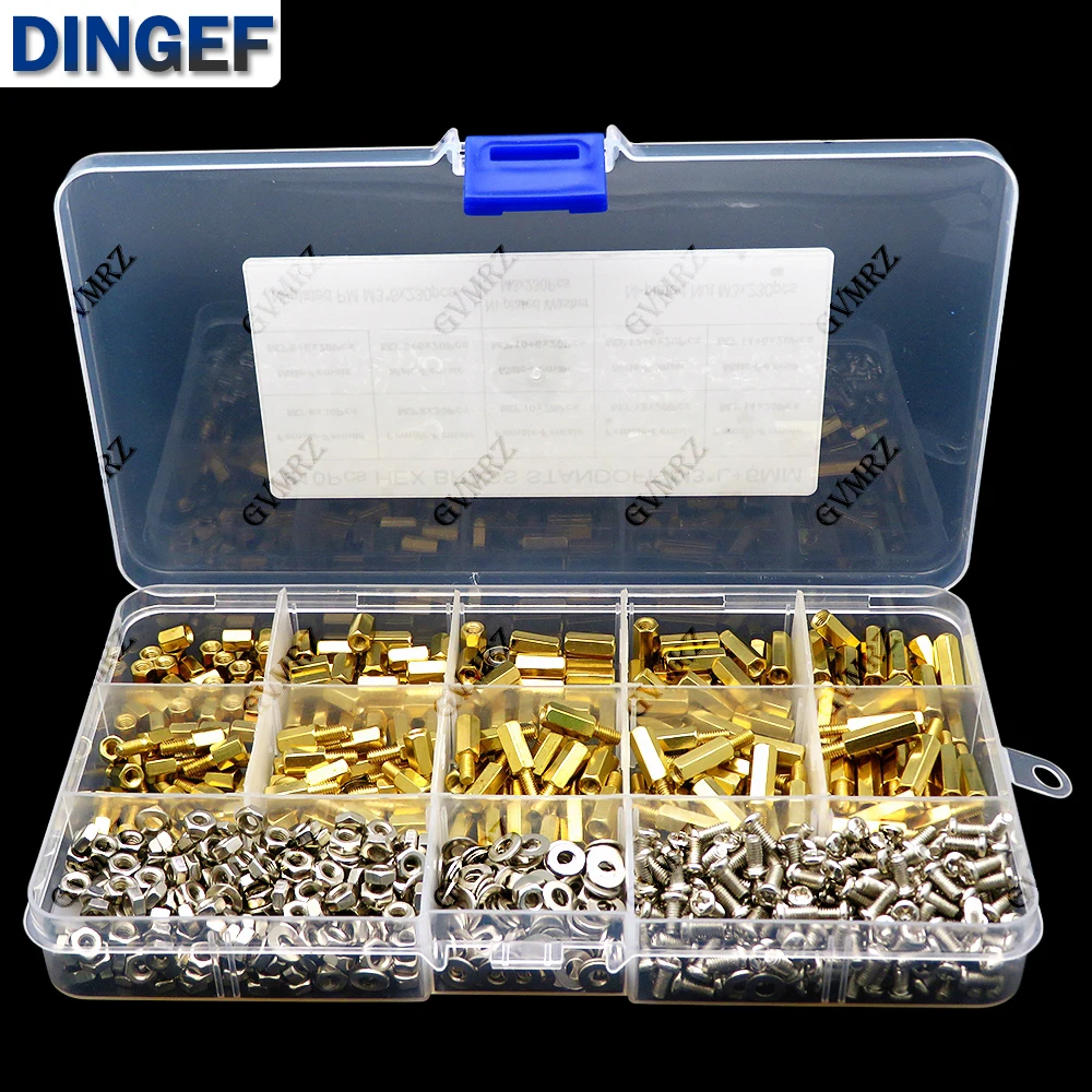 910 Uds M3 placa PCB de cobre y latón macizo hexágono separador Pilar espaciador columna tornillo tuerca surtido Kit conjunto PCB - imagen 2
