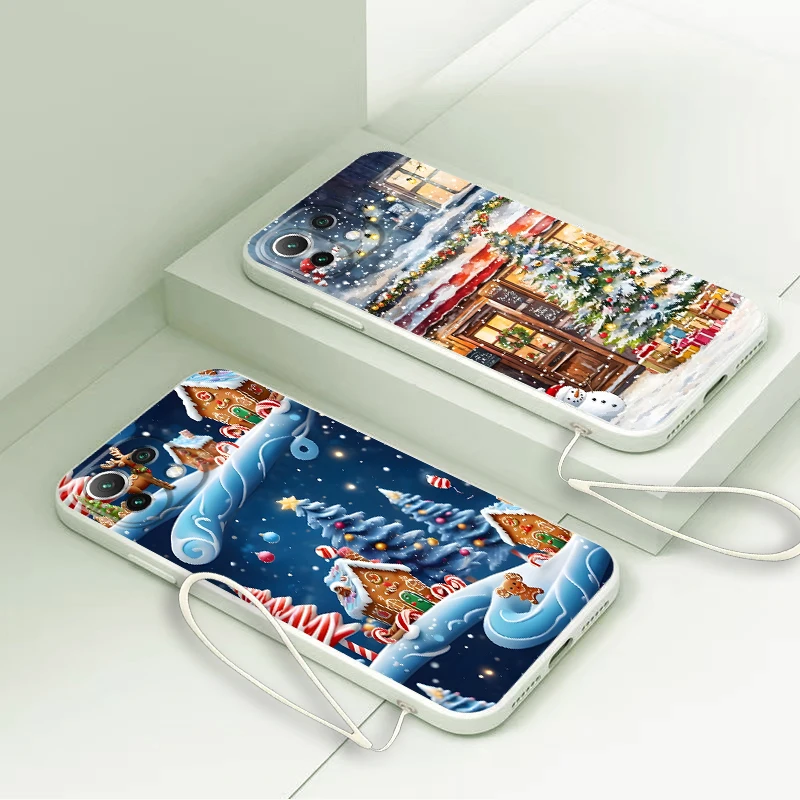 Case for Xiaomi Mi 11 12 Lite 13 10T 11T 12T Pro Soft Cover Christmas Cartoon Candy  - imagen 5