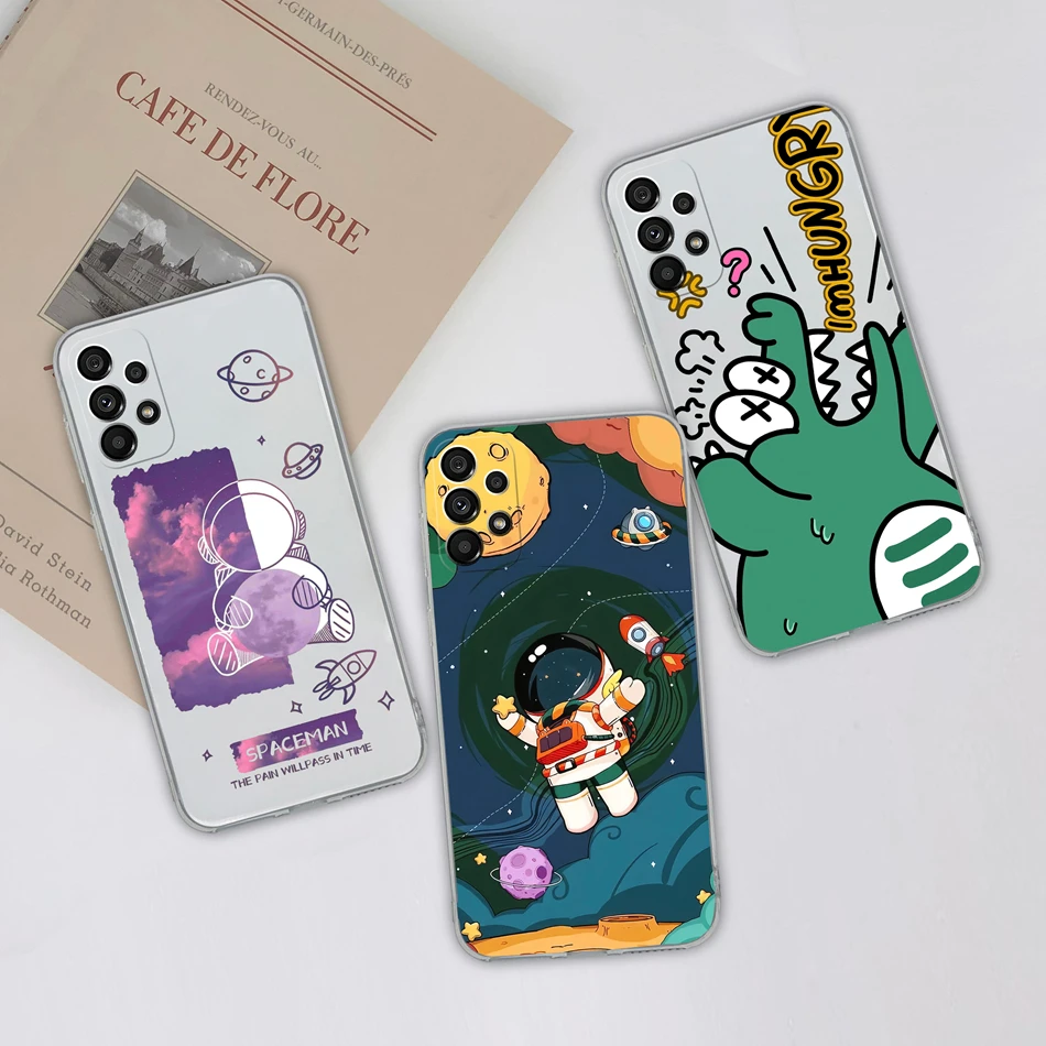 Para Samsung Galaxy A23 Funda de teléfono bonitas flores suave TPU silicona transparente parachoques para Samsung A 23 4G 5G Funda ligera - imagen 4