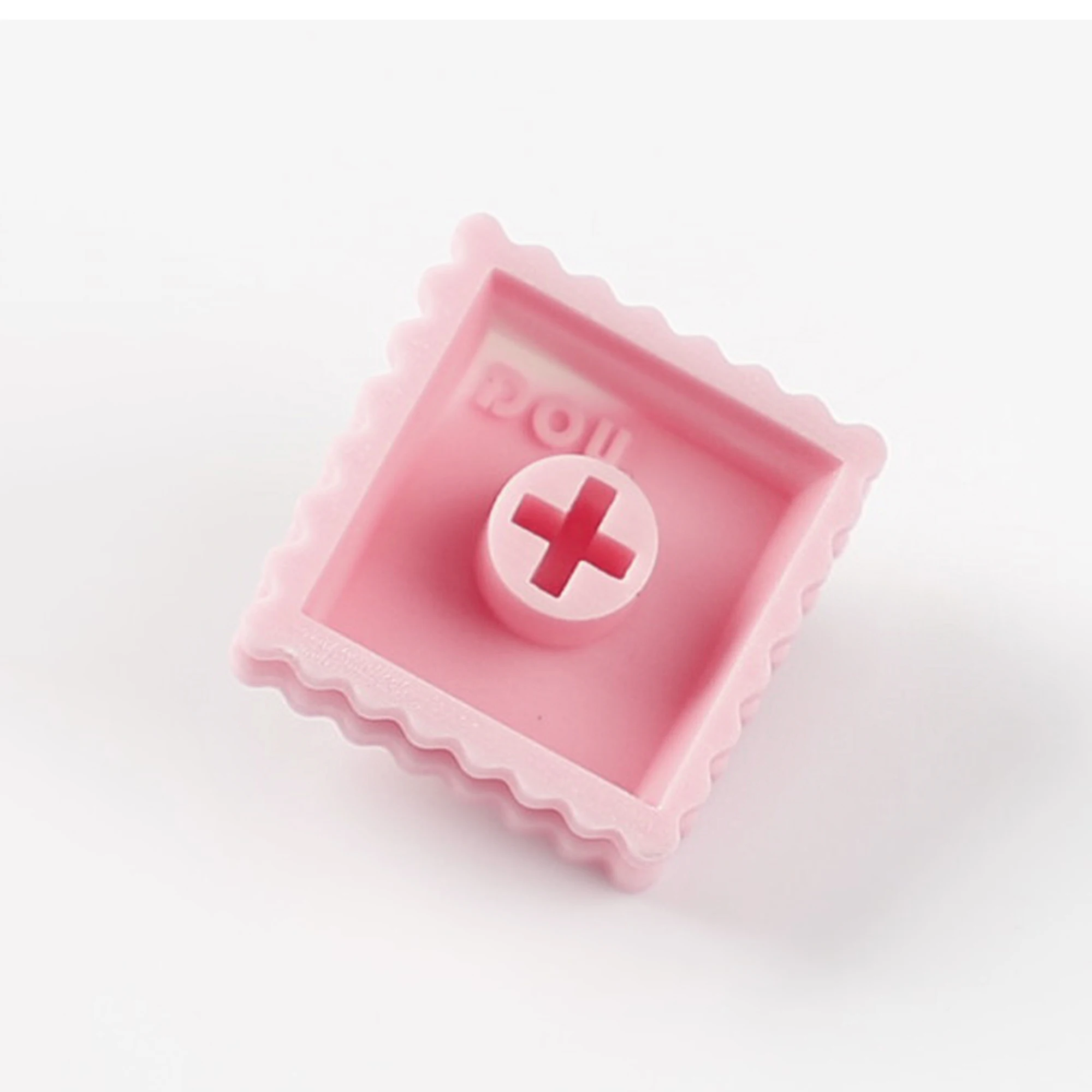 YMDK-teclas creativas hechas a mano para teclados mecánicos MX, color rosa, fresa, galleta, comida, resina bonita, 1 Uds. - imagen 4