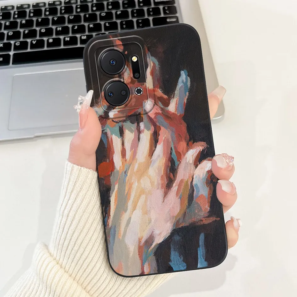 Para Honor X7a Funda RKY-LX1 RKY-LX2 RKY-LX3 Funda a prueba de golpes Funda de teléfono de TPU suave pintada a la moda para Honor Play 7T HonorX7a Funda - imagen 4