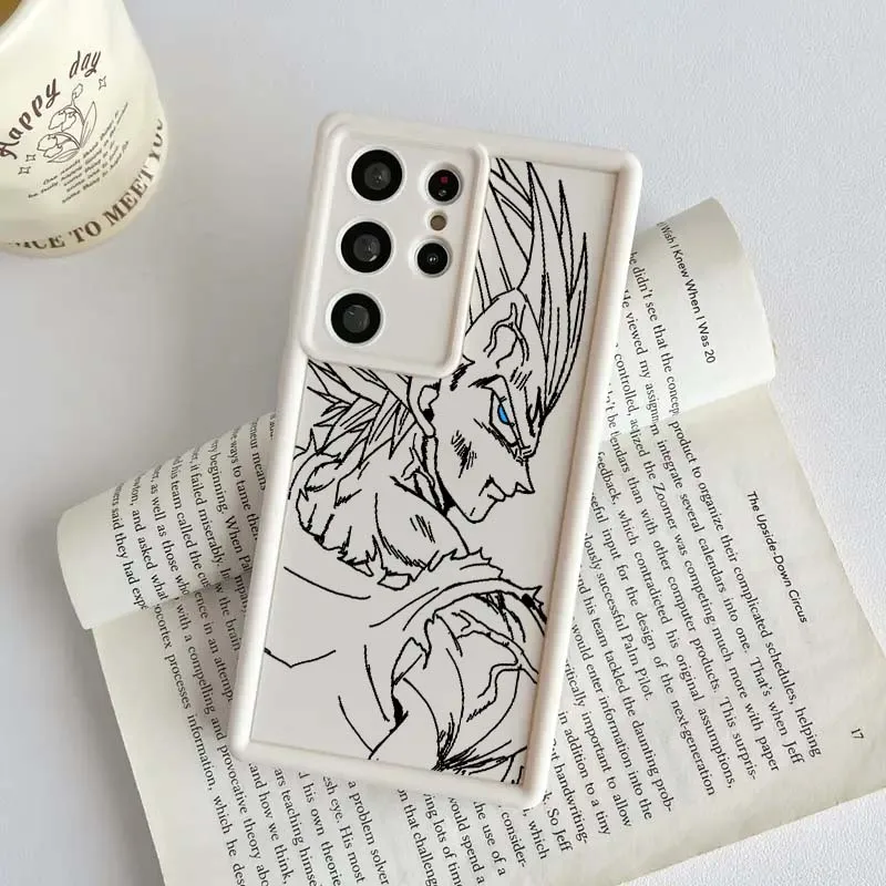 Arte d-dragon Balls línea de cómic para Samsung Galaxy S25 S24 S23 S22 S21 S20 Ultra Plus FE 5G Eye Ladder funda de teléfono - imagen 4