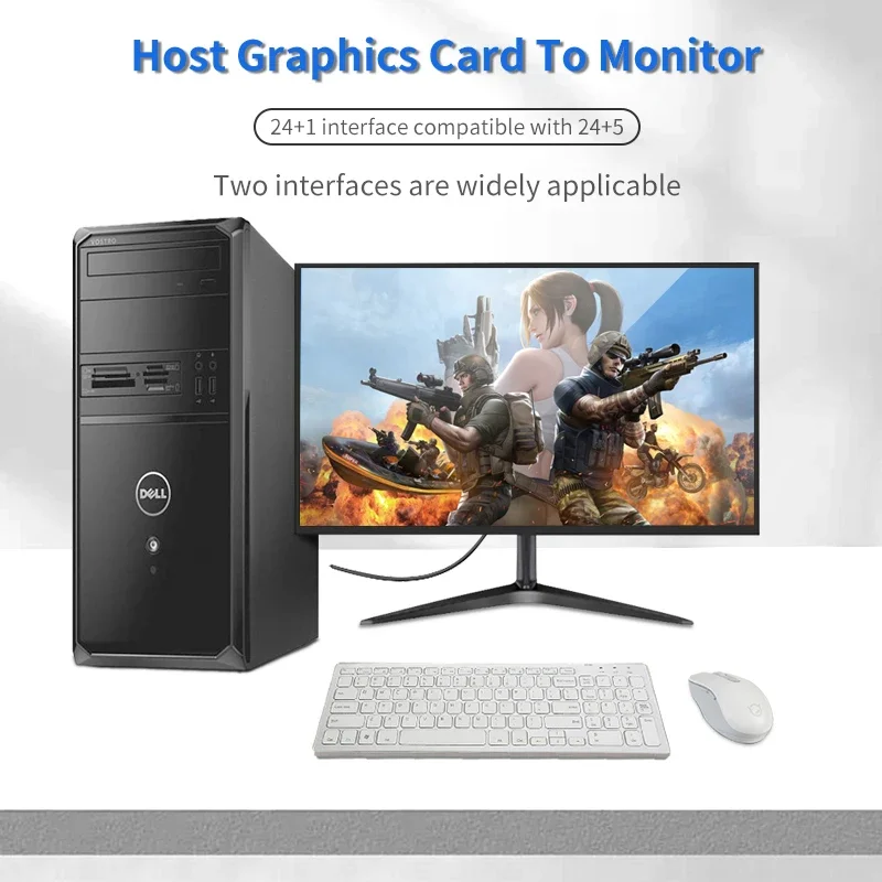 Adaptador de Cable DVI a VGA de alta calidad, convertidor HD 1080P para PC, portátil, proyector, DVI-D de Monitor 24 + 1 a Cable VGA, Compatible con 24 + 5 - imagen 4